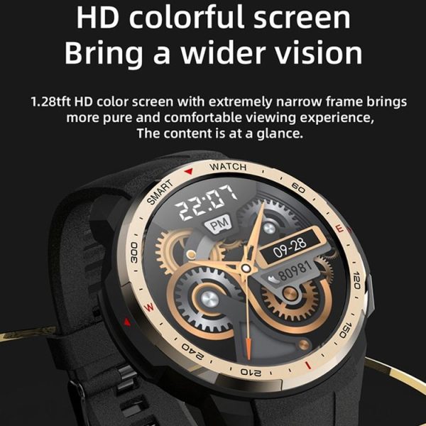 MT12 Smart Call Music Play Guide Step Smart Wireless Sports Watch (Black) - Image 3