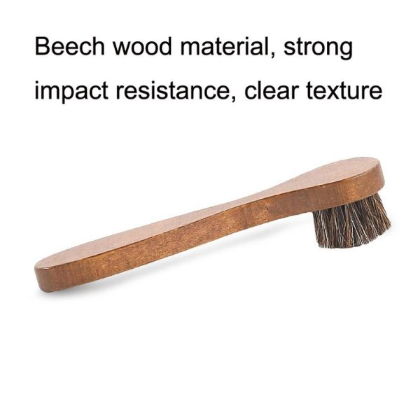 Long Handle Horse Mane Glow Surface Leather Shoes Cleaning Brush (Brown) - Image 4