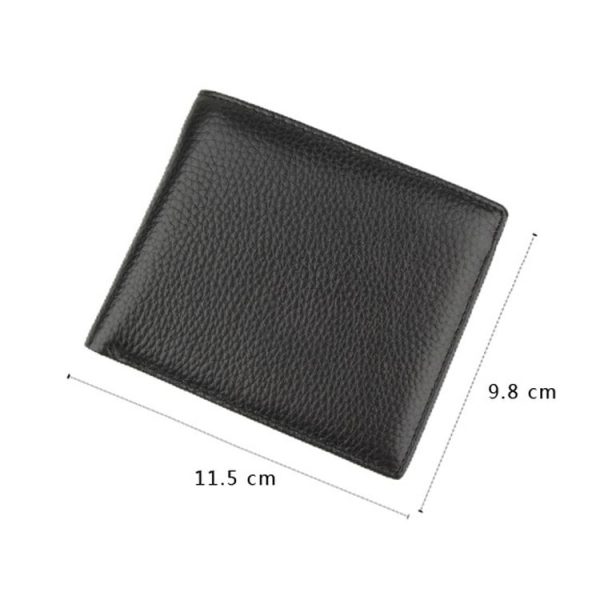 K-8018 RFID Anti-theft First Layer Cowhide Coin Purse Men Wallet - Image 3