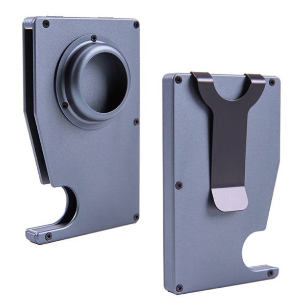 Tracker Card Holder Anti Loss RFID Wallet Card Holder for AirTag (Grey) - Image 2