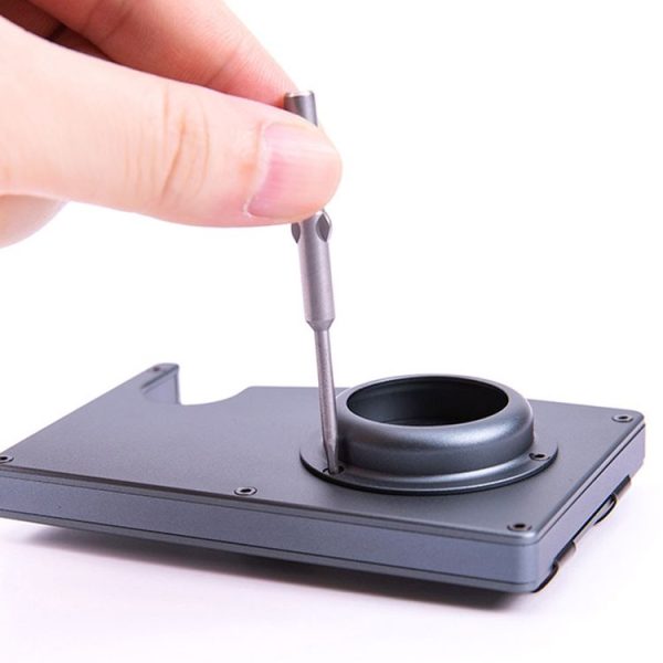 Tracker Card Holder Anti Loss RFID Wallet Card Holder for AirTag (Grey) - Image 7