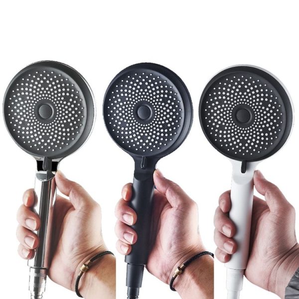 Home Handheld Silicone Supercharged Shower Nozzle, Style: Silver - Image 2