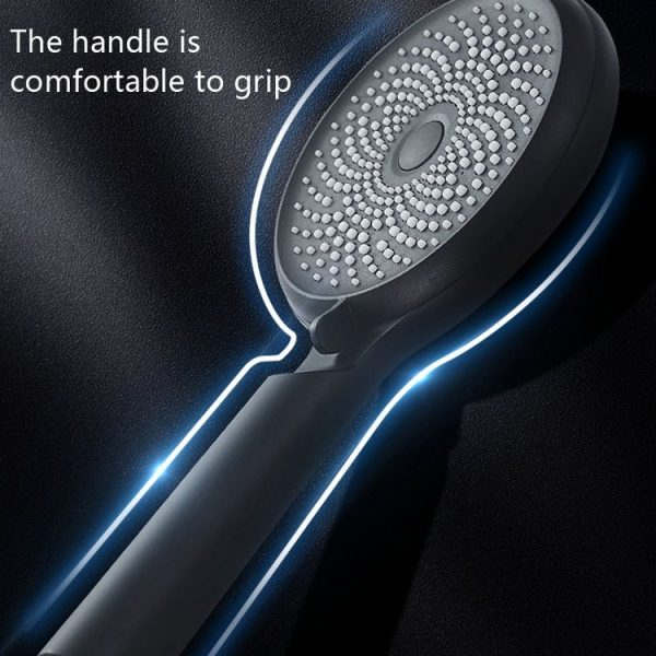 Home Handheld Silicone Supercharged Shower Nozzle, Style: Silver - Image 6