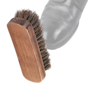 Horse Mane Shoes Brush Mahogany Brush Fur Shoes Cleaning And Dust Brush (Brown)