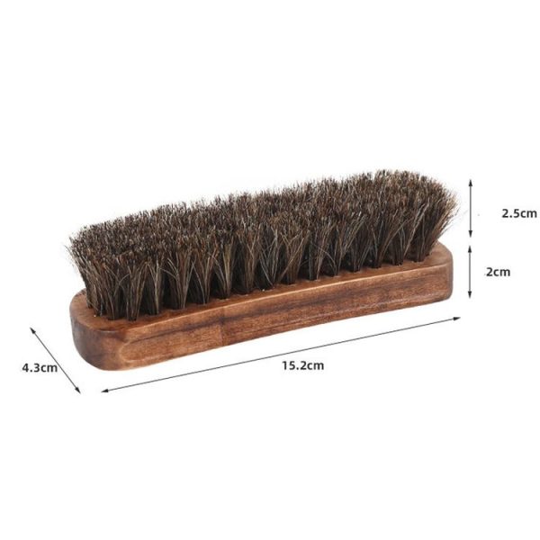 Horse Mane Shoes Brush Mahogany Brush Fur Shoes Cleaning And Dust Brush (Brown) - Image 4
