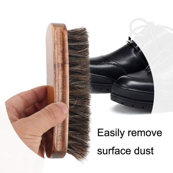 Horse Mane Shoes Brush Mahogany Brush Fur Shoes Cleaning And Dust Brush (Brown) - Image 7