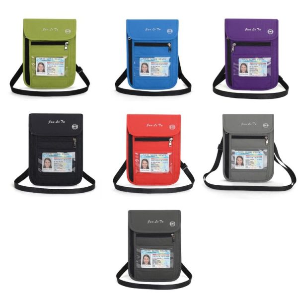 JunLeTu Multifunctional Messenger RFID Anti-Theft Passport Storage Bag (Black) - Image 2