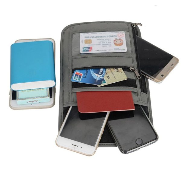 JunLeTu Multifunctional Messenger RFID Anti-Theft Passport Storage Bag (Black) - Image 5