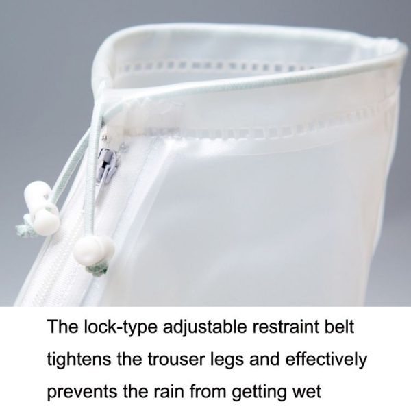 1 Pair Rainy Outdoor Anti-Skid Waterproof Shoe Cover Thickening Repetitive Use Shoe Cover S (White) - Image 3