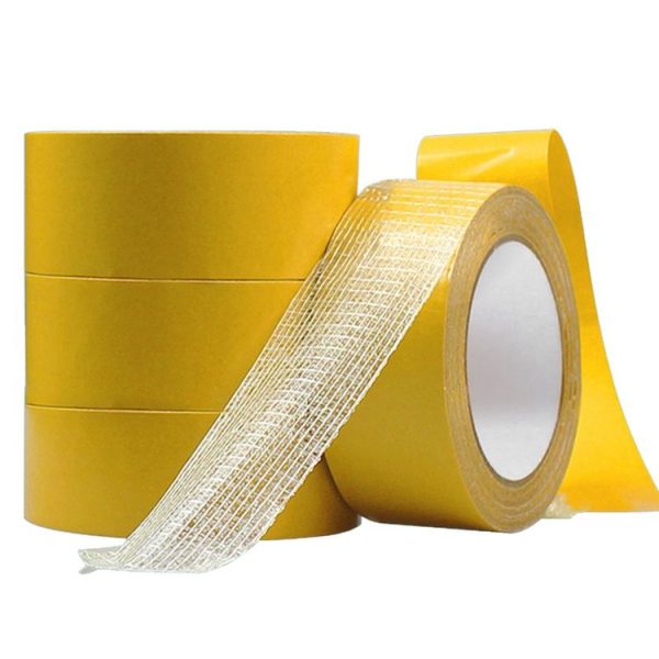15mmx50 m Double-sided Fiberglass Grid Sticky Adhesive Fiber Transparent Mesh Tape