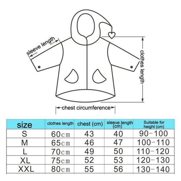 Large Hat Brim Cartoon Print Children Raincoat with Schoolbag Seat, Size: M (Pink) - Image 5