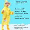 Large Hat Brim Cartoon Print Children Raincoat with Schoolbag Seat, Size: XXL (Green) - Image 4