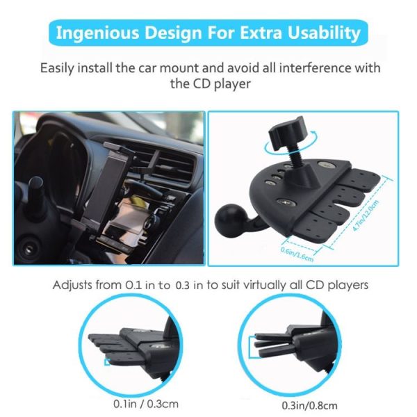 Automobiles CD Port Mobile Phone Tablet Universal Bracket, Specification: Used Within 15 inch - Image 6