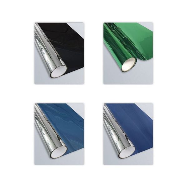 Sunscreen Shading Film One-way Perspective Anti-peeping Glass Sticker, Specification: 60x100cm (Green Silver Single Permeable) - Image 2