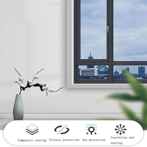 Sunscreen Shading Film One-way Perspective Anti-peeping Glass Sticker, Specification: 60x100cm (Green Silver Single Permeable) - Image 7