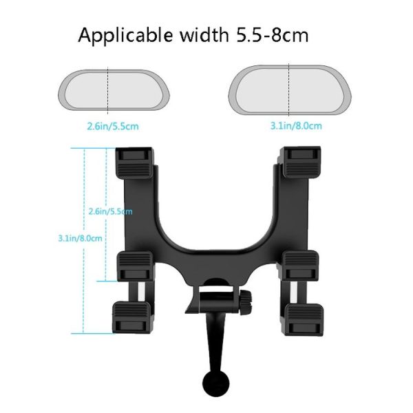Car Rearview Mirror Universal Navigation Mobile Phone Bracket - Image 4