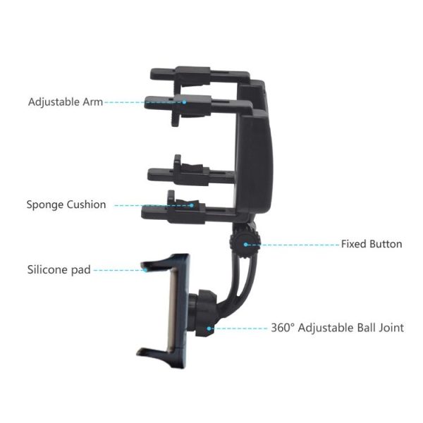 Car Rearview Mirror Universal Navigation Mobile Phone Bracket - Image 6