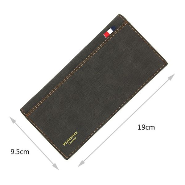 MenBense Matt Male Wallet Long Fashion Large Capacity Male Wallet (Dark Brown) - Image 2