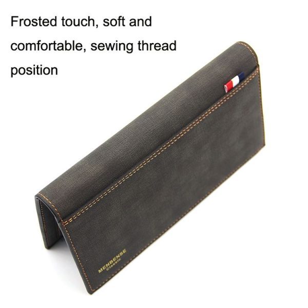 MenBense Matt Male Wallet Long Fashion Large Capacity Male Wallet (Dark Brown) - Image 4