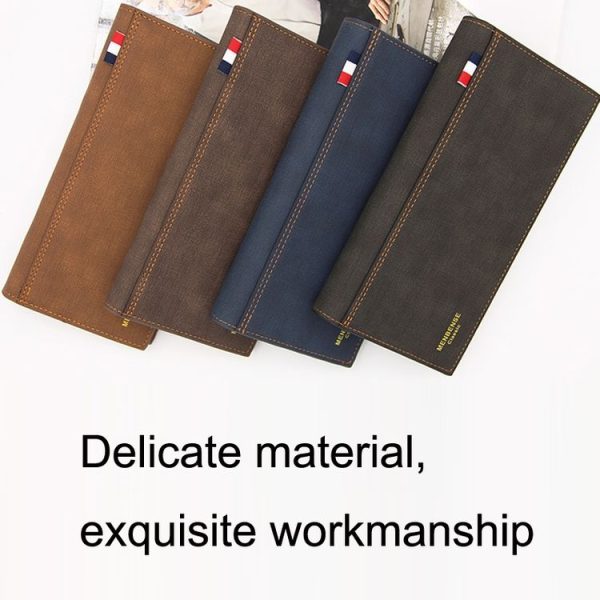 MenBense Matt Male Wallet Long Fashion Large Capacity Male Wallet (Dark Brown) - Image 6