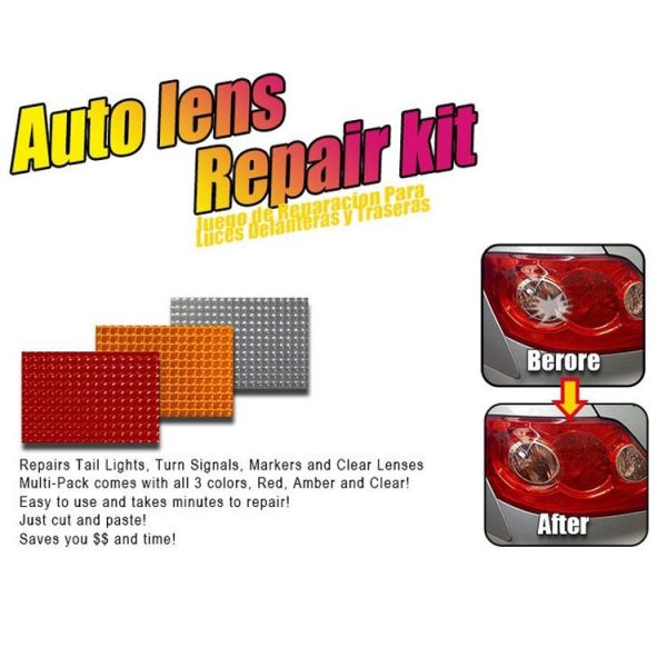 Sikeo Car Tail Light Repair Patch DIY Quick Patch Tool Package (Red+Yellow+Transparent) - Image 5