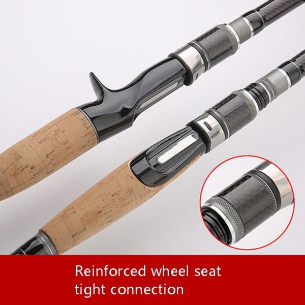 Telescopic Carbon Lure Rod Short Section Fishing Casting Rod, Length: 1.8m (Straight Handle) - Image 4