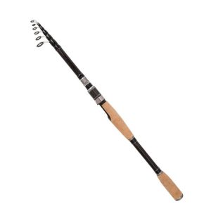 Telescopic Carbon Lure Rod Short Section Fishing Casting Rod, Length: 3.0m (Straight Handle)