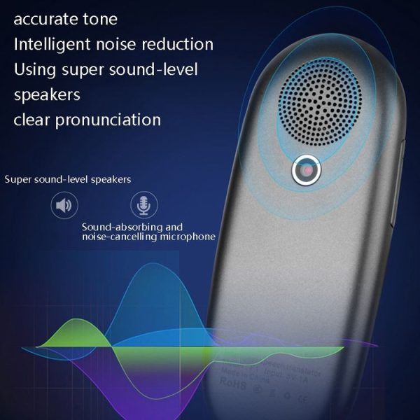 Travel Simultaneous Translator Scanning Recording Intelligent Voice Translator (Black) - Image 5