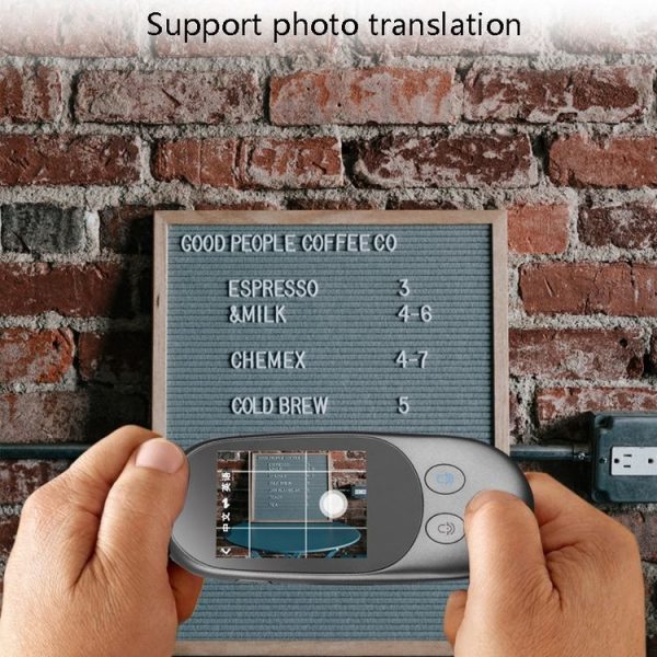 Travel Simultaneous Translator Scanning Recording Intelligent Voice Translator (Black) - Image 6