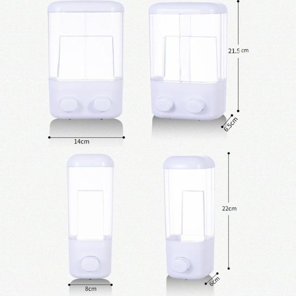 Hotel Bathroom Manual Soap Machine Wall Hanging Paste Transparent Soap, Specification: Single Head - Image 3