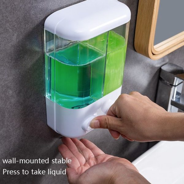 Hotel Bathroom Manual Soap Machine Wall Hanging Paste Transparent Soap, Specification: Single Head - Image 6