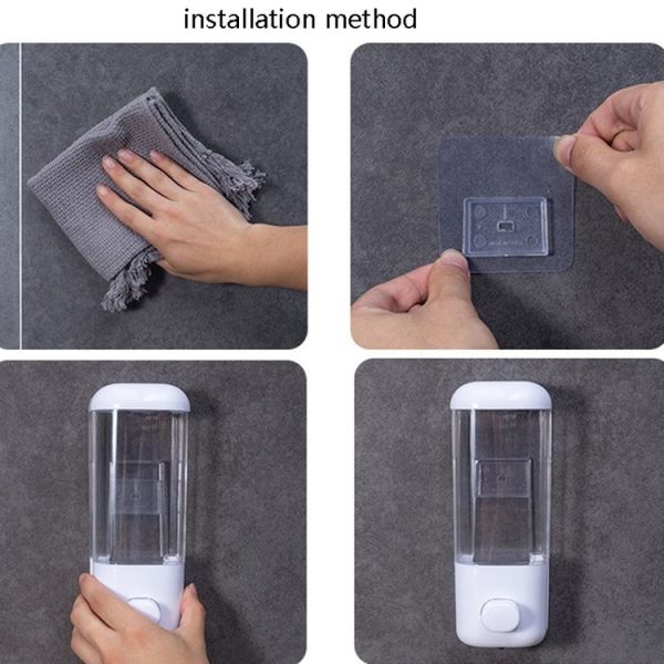 Hotel Bathroom Manual Soap Machine Wall Hanging Paste Transparent Soap, Specification: Single Head - Image 7