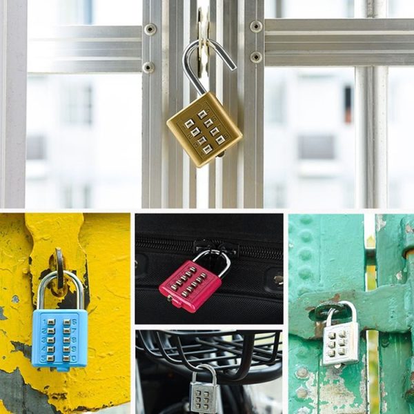 2 PCS 10-Bit Button Password Lock Cabinet Door Tool Box Button Padlock (Red) - Image 4
