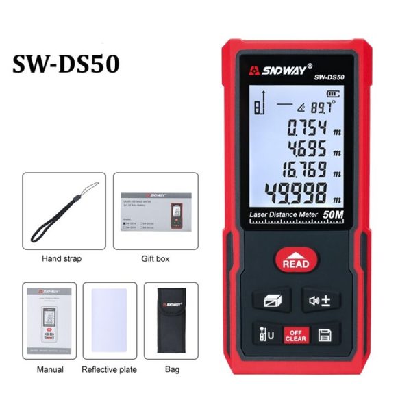 SNDWAY SW-DS50 Handheld Laser Rangefinder Infrared Laser Ruler, Distance: 50m - Image 2