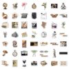 2 Sets 50 Pieces Literary Retro Sticker Pack Era English Diy Decoration Old Time Stickers - Image 2