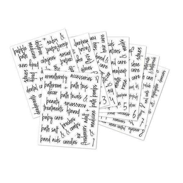 Bathroom Jars Label Storage Classification Waterproof Bathroom Stickers - Image 2