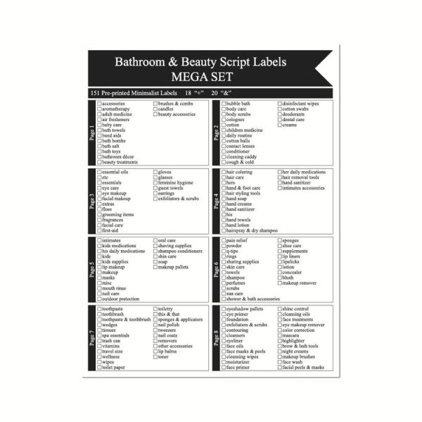 Bathroom Jars Label Storage Classification Waterproof Bathroom Stickers - Image 5