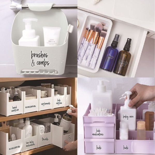 Bathroom Jars Label Storage Classification Waterproof Bathroom Stickers - Image 6