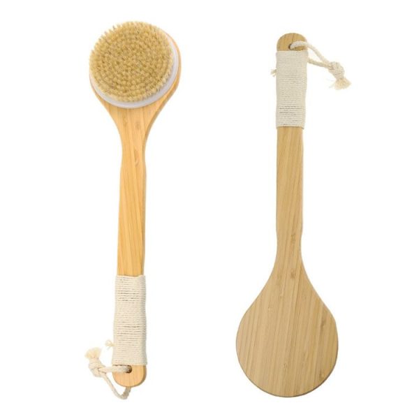 Natural Bristle Massage Exfoliating Shower Brush (As Show) - Image 2