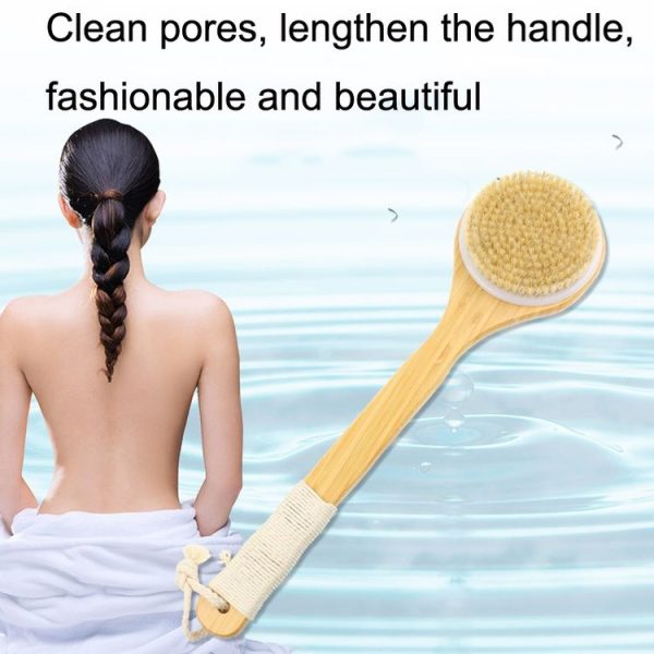 Natural Bristle Massage Exfoliating Shower Brush (As Show) - Image 7