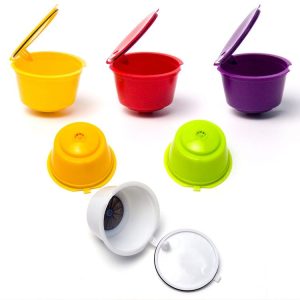 2 Sets Coffee Capsule Filter Cup For Dolce Gusto Coffee Machine Color Random Delivery