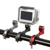 Action Camera Aluminum Bicycle Motorcycle Mount for Gopro (Black) - Image 2