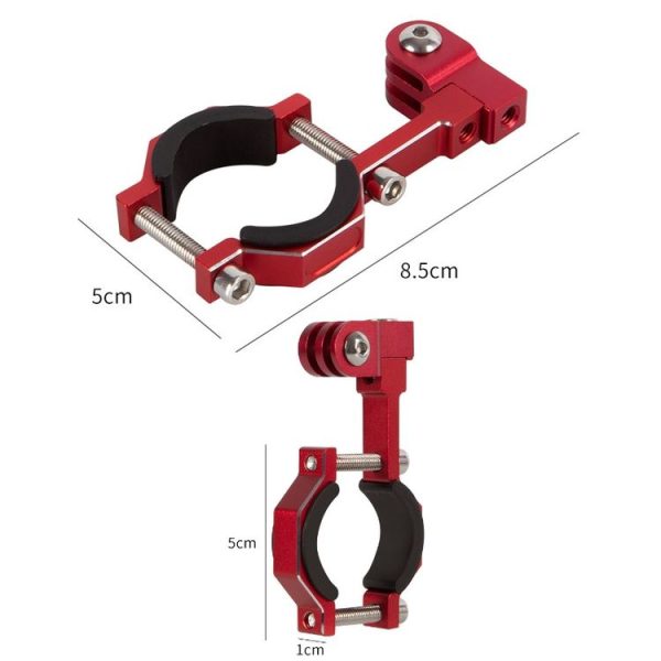 Action Camera Aluminum Bicycle Motorcycle Mount for Gopro (Black) - Image 3