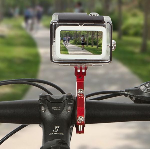Action Camera Aluminum Bicycle Motorcycle Mount for Gopro (Black) - Image 6