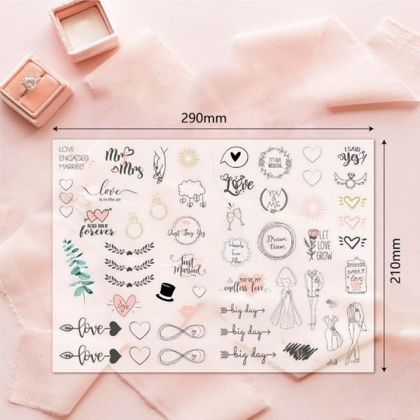 230 PCS Wedding Planning Stickers Engagement Planning Sticker Pack (4 sheets / set) - Image 3