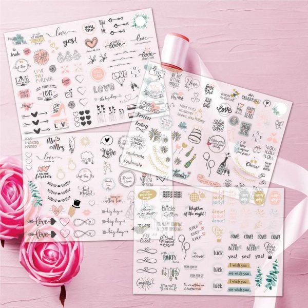 230 PCS Wedding Planning Stickers Engagement Planning Sticker Pack (4 sheets / set) - Image 5