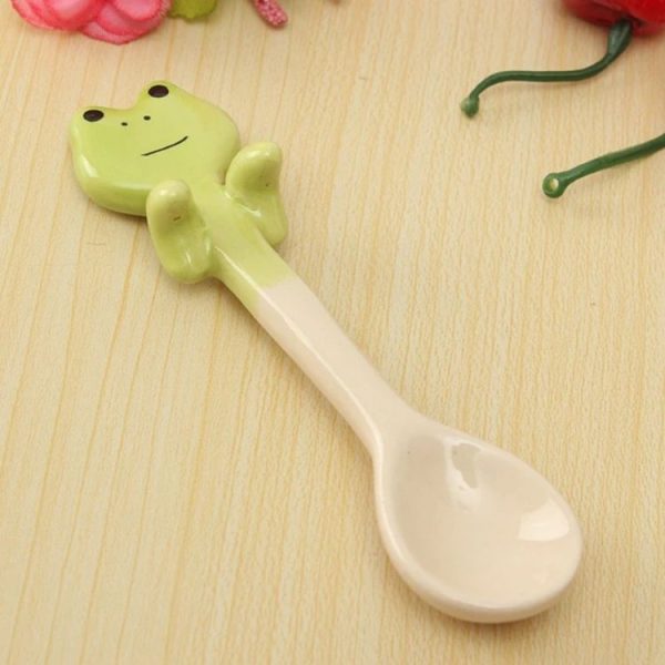 Cartoon Tableware Ceramic Coffee Cup Hanging Spoon (Black Cat) - Image 3