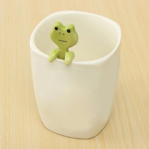 Cartoon Tableware Ceramic Coffee Cup Hanging Spoon (Black Cat) - Image 5