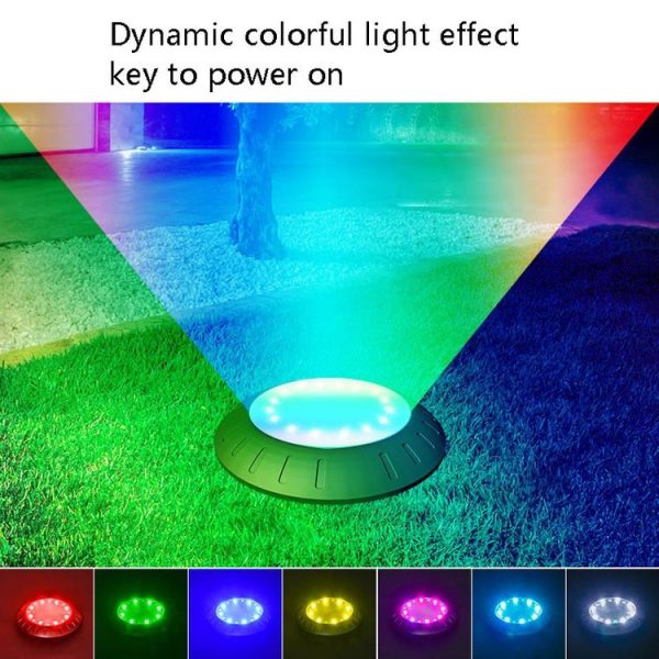 LED Solar Buried Light Garden Decoration Park Grass Ground Lamp (RGB+Cool White) - Image 6