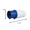 Industrial Plug IP44 Waterproof Aviation Connection Plug, Style: 3 Core 16A - Image 2